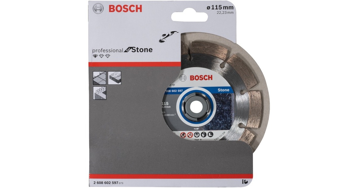 Bosch Diamanttrennscheibe Standard for Stone, Ø 115mm(Bohrung 22,23mm)