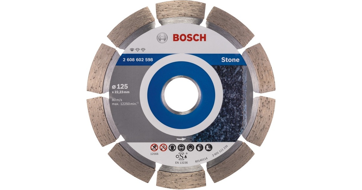 Bosch Diamanttrennscheibe Standard for Stone, Ø 125mm(Bohrung 22,23mm)