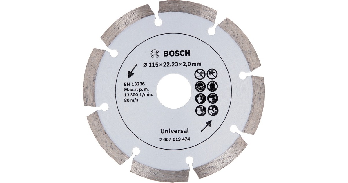 Bosch Diamanttrennscheibe Universal, Ø 115mm(Bohrung 22,23mm)
