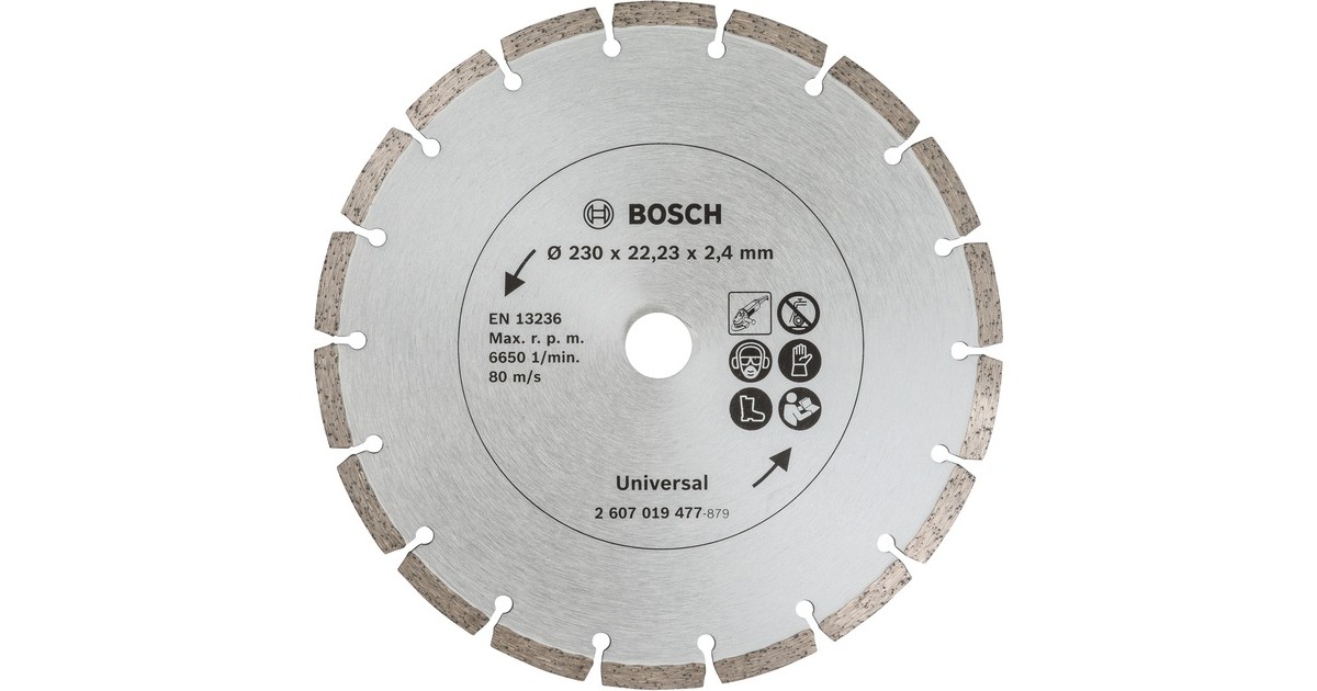 Bosch Diamanttrennscheibe Universal, Ø 230mm(2 Stück, Bohrung 22,23mm)