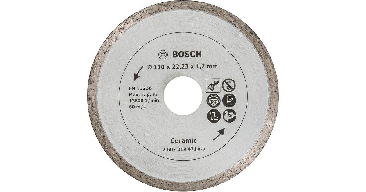 Bosch Diamanttrennscheibe für Fliesen, Ø 110mm(Bohrung 22,23mm)