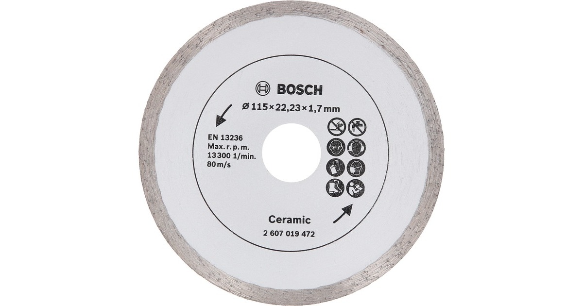 Bosch Diamanttrennscheibe für Fliesen, Ø 115mm(Bohrung 22,23mm)