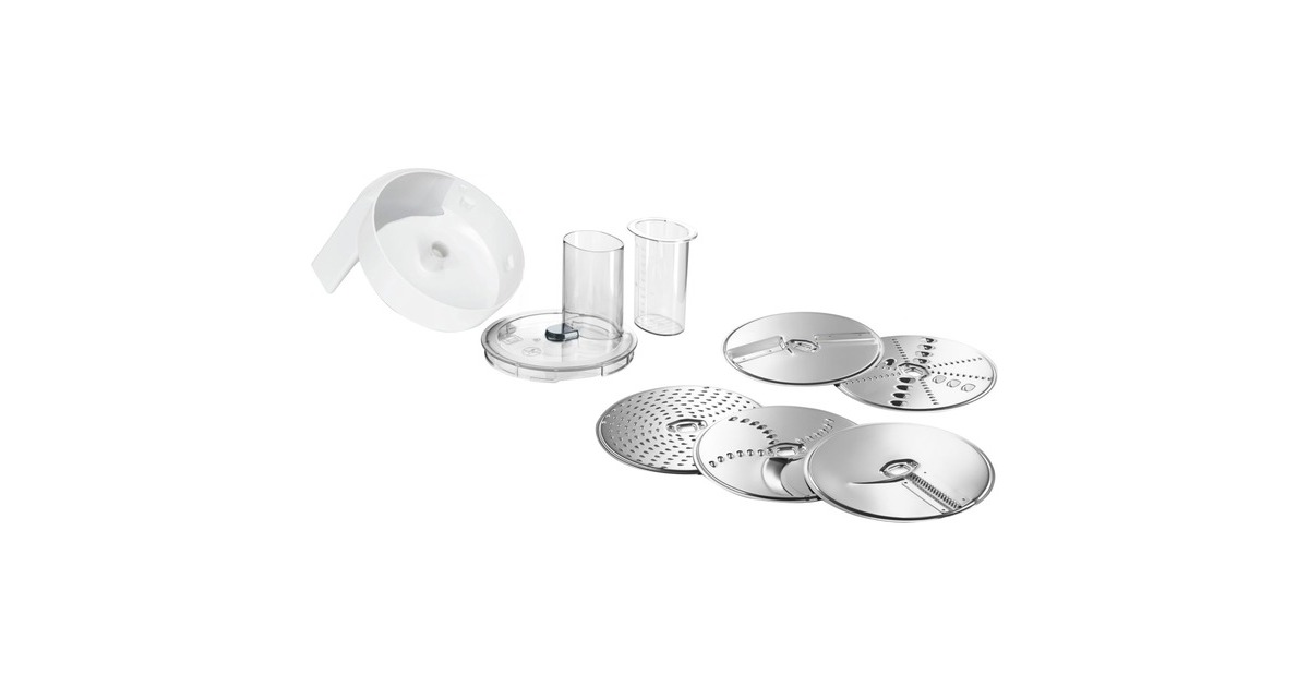 Bosch Durchlaufschnitzler VeggieLove Set, Zerkleinerer(weiß, für MUM Serie 2, MUM Serie 4, MUM 5)