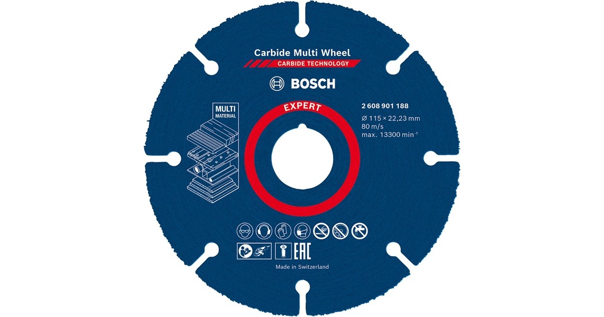 Bosch EXPERT Carbide MultiWheel Trennscheibe, Ø 115mm(Bohrung 22,23mm, gerade)