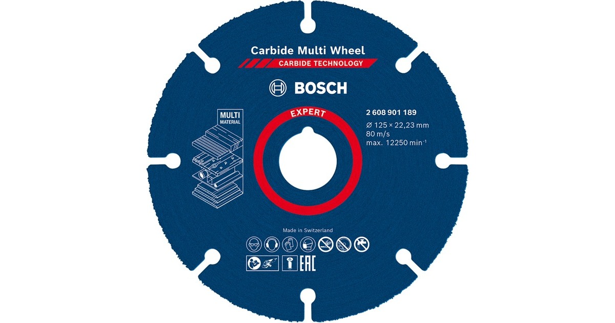 Bosch EXPERT Carbide MultiWheel Trennscheibe, Ø 125mm(Bohrung 22,23mm, gerade)
