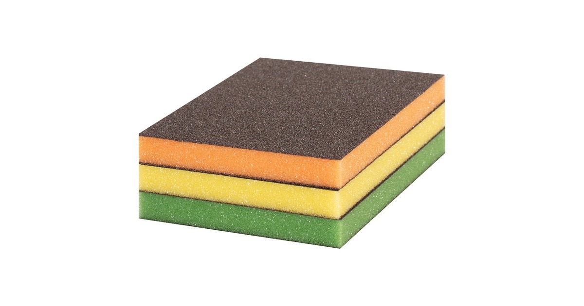 Bosch EXPERT S473 Standard Schleifpad-Set, 3-teilig, Schleifschwamm(mehrfarbig, 98 x 120 x 13mm)