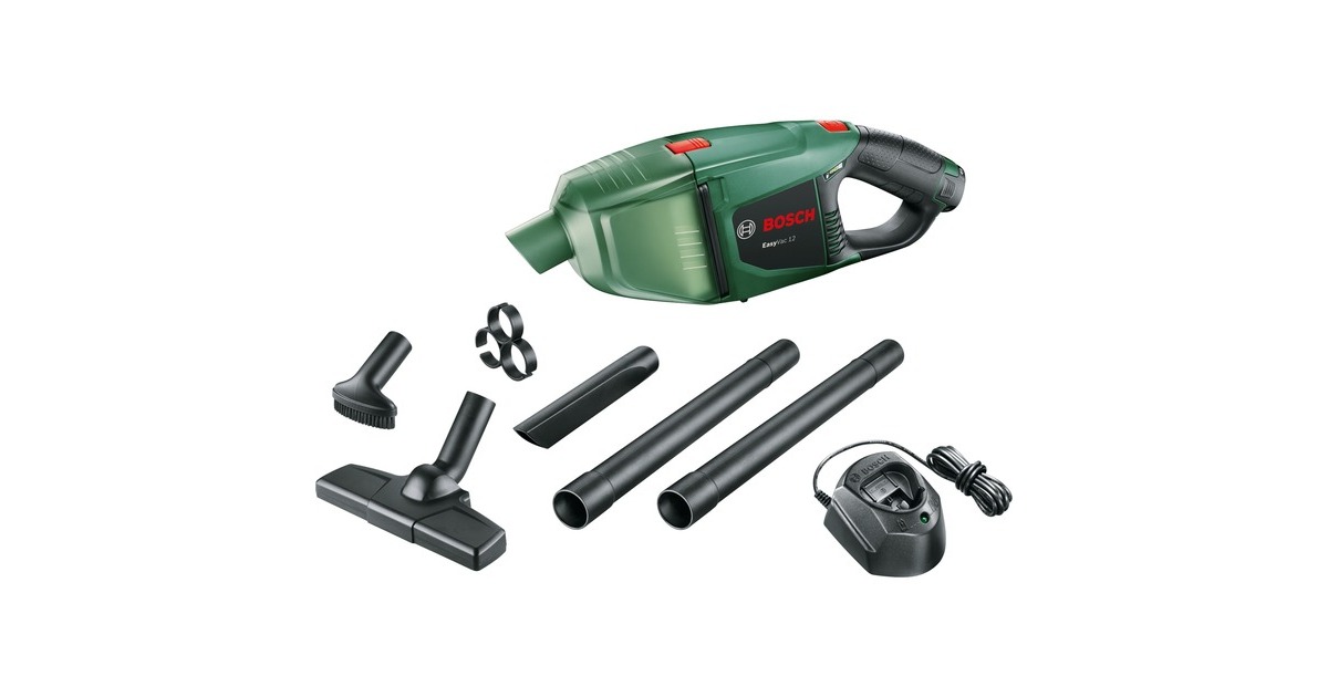 Bosch EasyVac 12, Handstaubsauger(grün, mit Akku und Ladegerät)