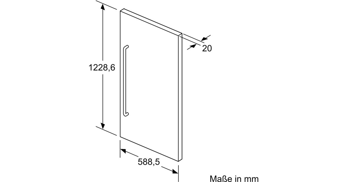 Bosch Edelstahl-Türfront KFZ40SX0, Türverkleidung(edelstahl, für Kühlschränke)