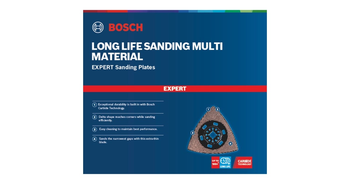 Bosch Expert Carbide Schleifplatte AVZ 90 RT10 MultiMaterial, Ø 90mm, Schleifscheibe(Starlock, K100)