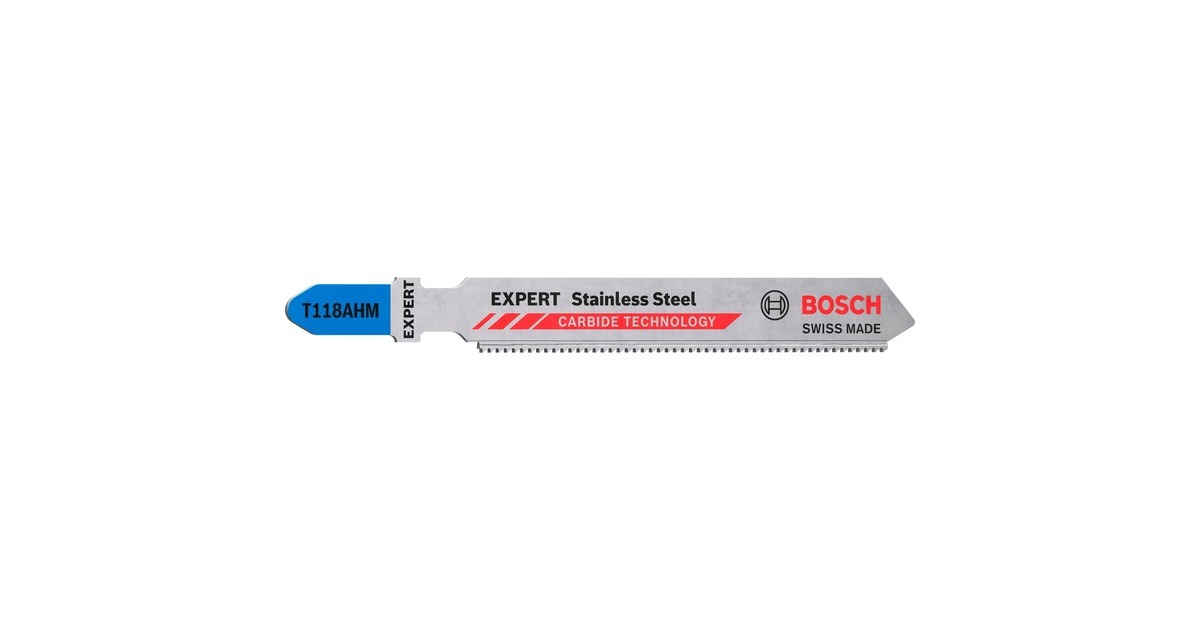Bosch Expert Carbide Stichsägeblatt T 118 AHM 'Stainless Steel'(3 Stück)