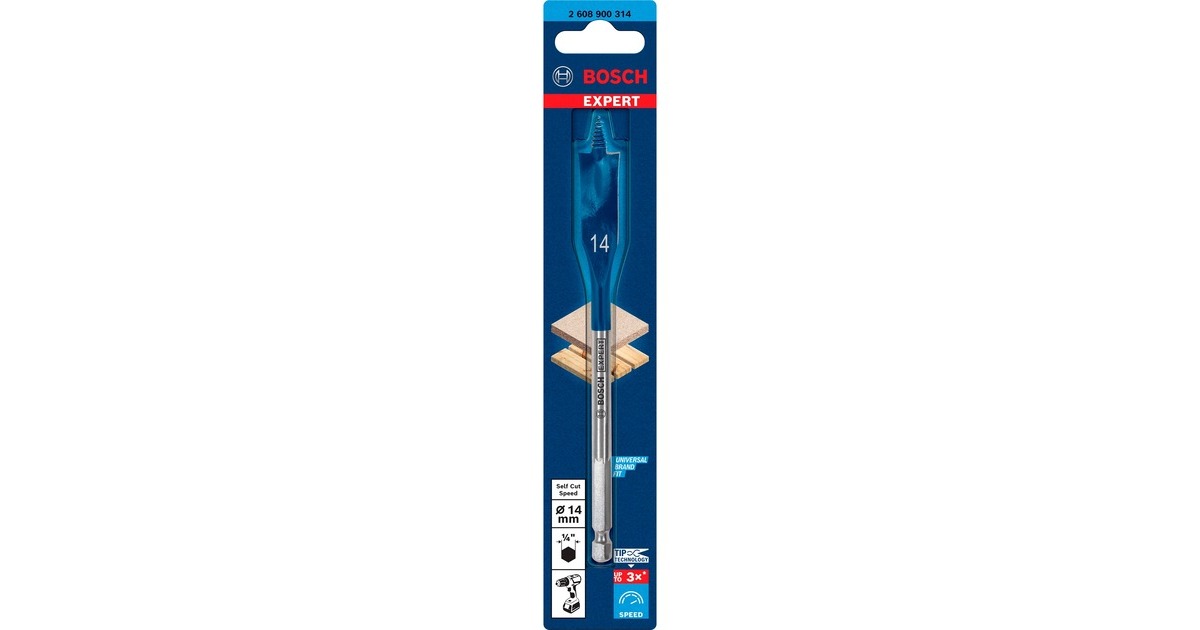 Bosch Expert Flachfräsbohrer SelfCut Speed, Ø 14mm(Länge 152mm)