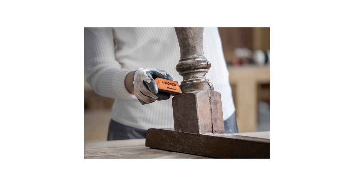 Bosch Expert Flex S473 Standard Schleifpad, fein, Schleifschwamm(gelb, 98 x 120 x 13mm)