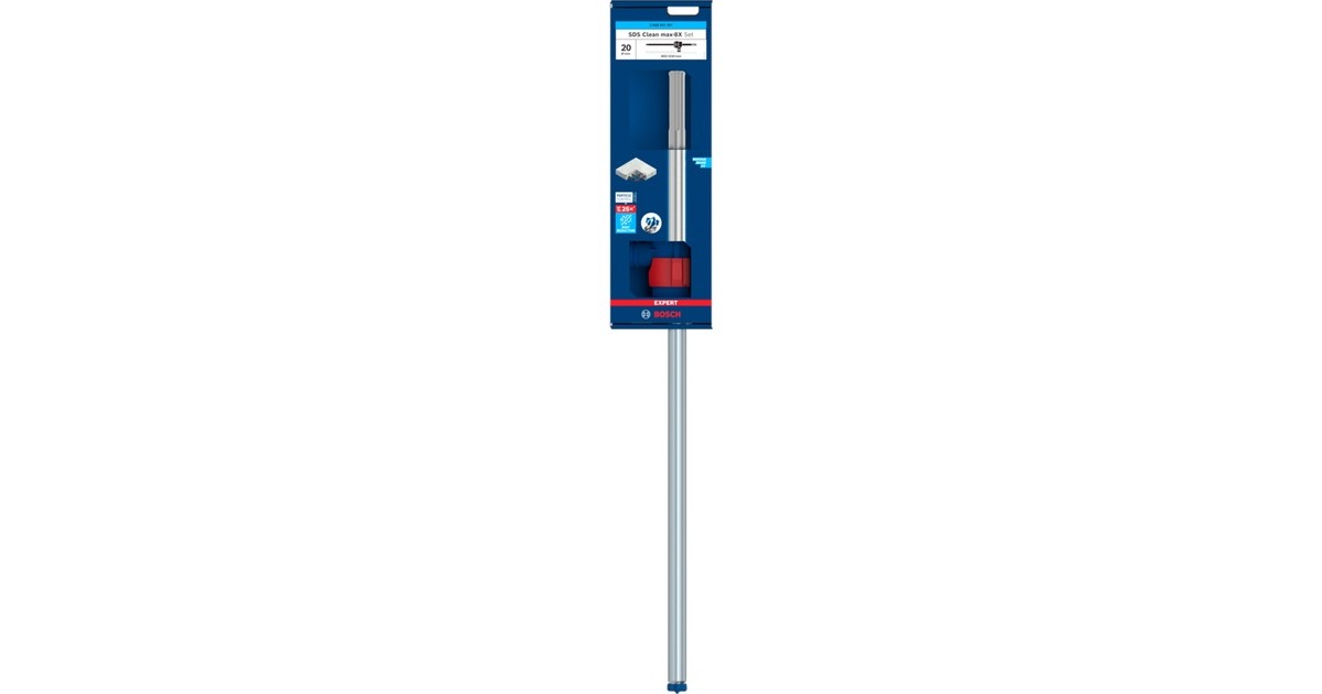 Bosch Expert Hammerbohrer SDS Clean max-8X Set, Ø 20mm(Arbeitslänge 400mm, Saugbohrer inkl. Absauganschluss)