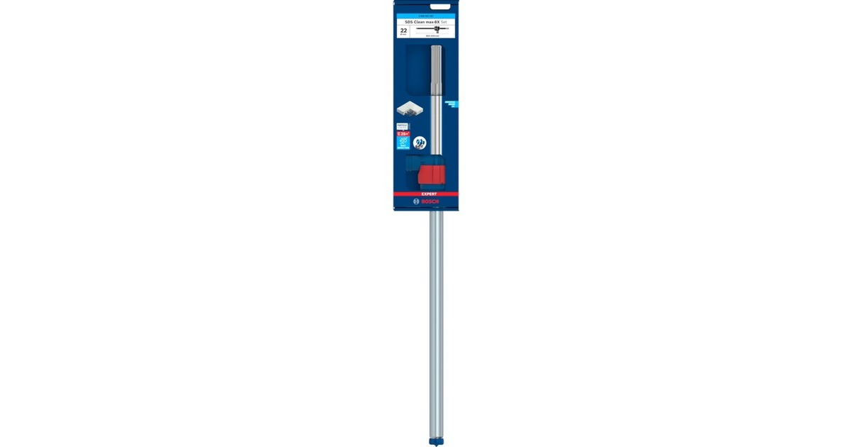 Bosch Expert Hammerbohrer SDS Clean max-8X Set, Ø 22mm(Arbeitslänge 400mm, Saugbohrer inkl. Absauganschluss)
