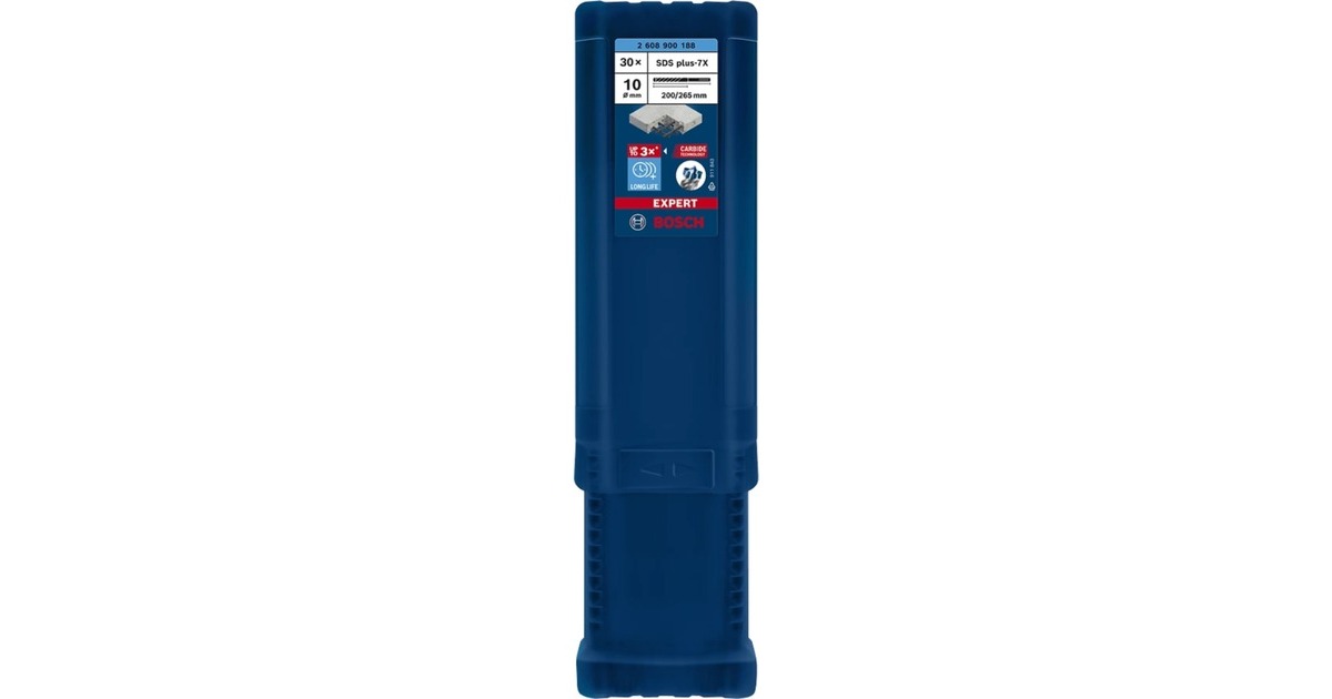Bosch Expert Hammerbohrer SDS-plus-7X, Ø 10mm, 30 Stück(Arbeitslänge 200mm)