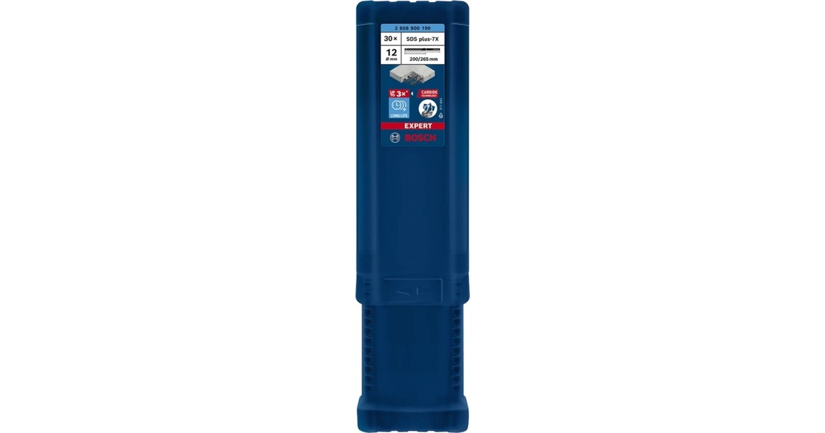 Bosch Expert Hammerbohrer SDS-plus-7X, Ø 12mm, 30 Stück(Arbeitslänge 200mm)