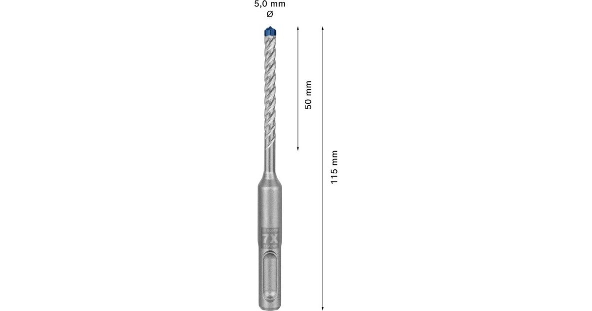 Bosch Expert Hammerbohrer SDS-plus-7X, Ø 5mm, 30 Stück(Arbeitslänge 50mm)