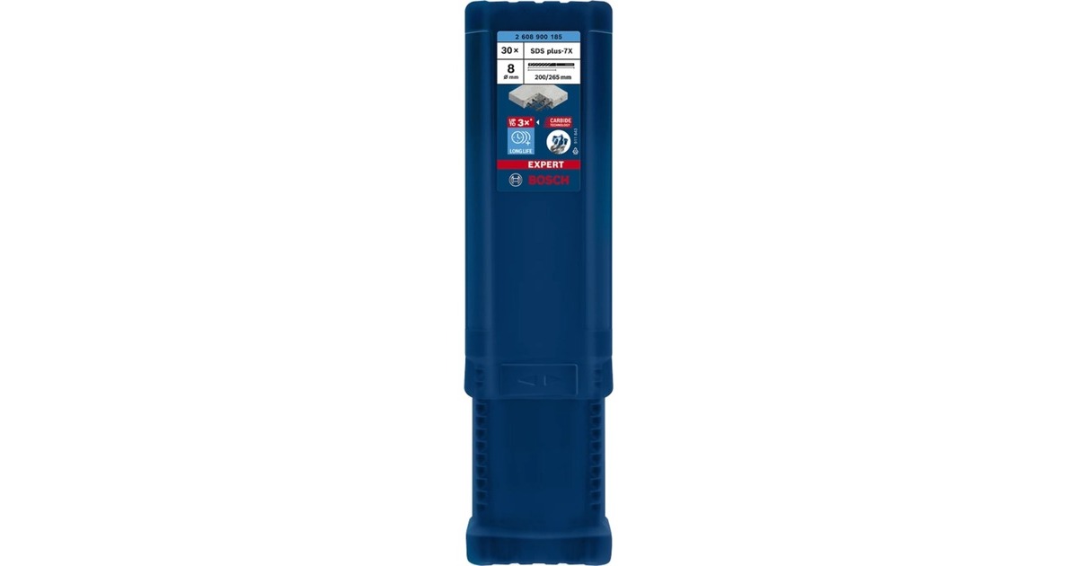 Bosch Expert Hammerbohrer SDS-plus-7X, Ø 8mm, 30 Stück(Arbeitslänge 200mm)