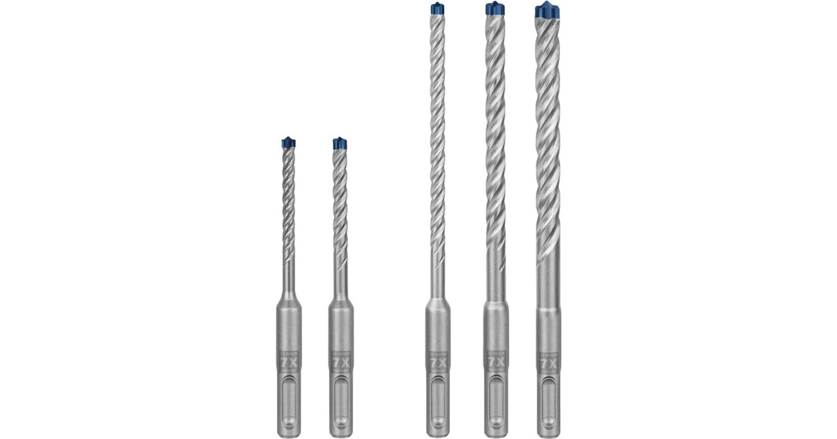 Bosch Expert Hammerbohrer-Satz SDS-plus-7X, 5-teilig(Ø 5 / 6 / 8 / 10mm, Arbeitslänge 50mm / 100mm)