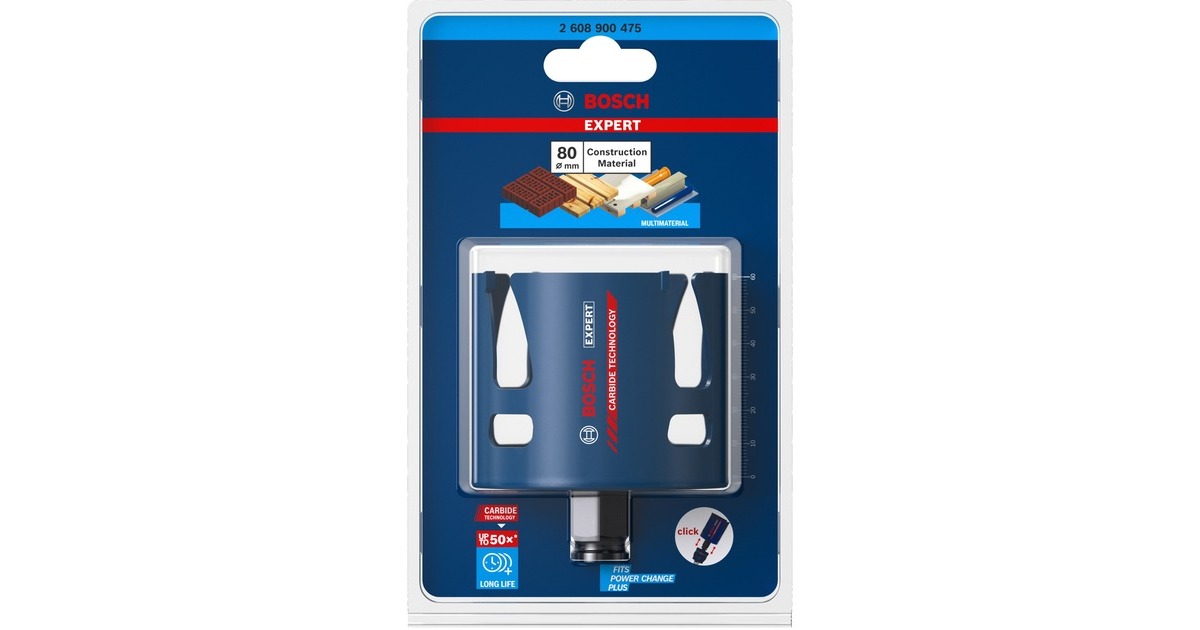 Bosch Expert Lochsäge 'Construction Material', Ø 80mm(3.1/4")