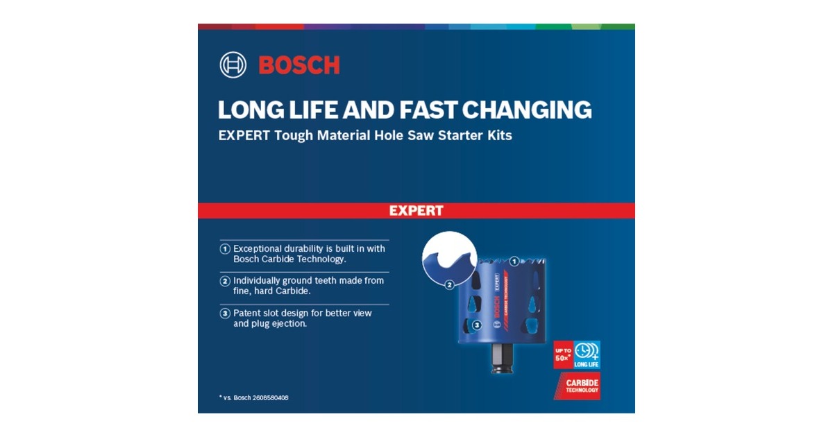 Bosch Expert Lochsäge 'ToughMaterial', Ø 51mm, Starter Kit(2