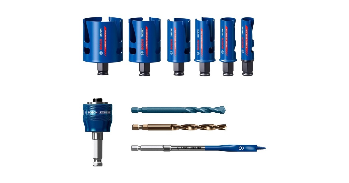 Bosch Expert Lochsägen-Set 'Construction Material', Ø 20-64mm, 10-teilig(mit Power Change Plus Adapter, Koffer)