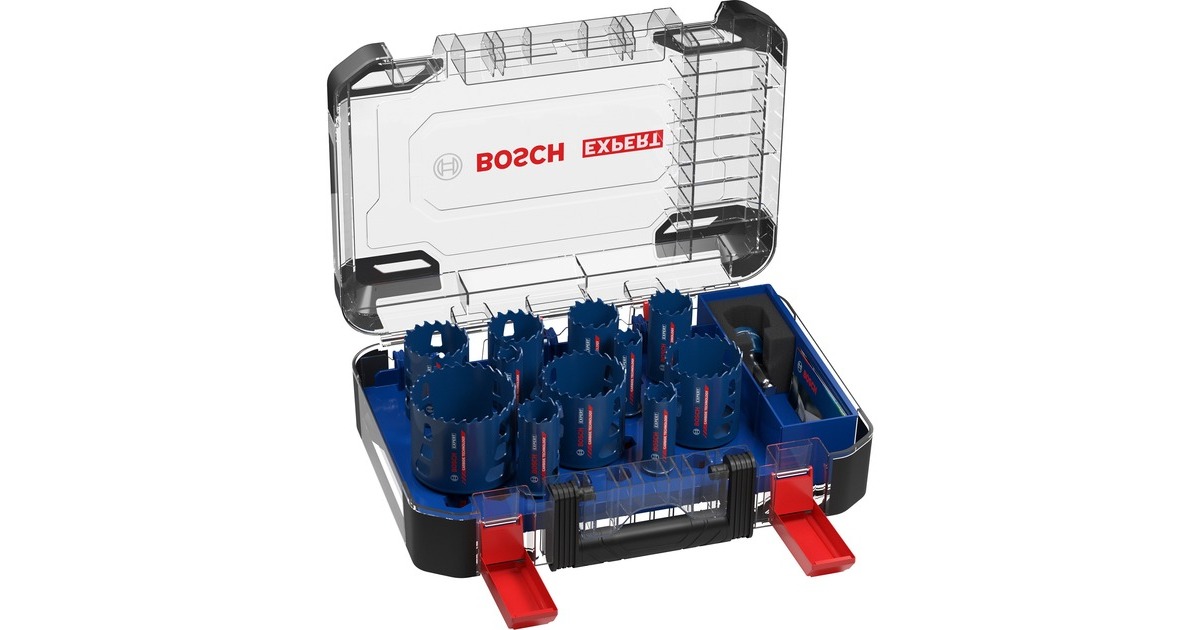 Bosch Expert Lochsägen-Set 'ToughMaterial', Ø 20-76mm, 14-teilig(mit Power Change Plus Adapter, Koffer)
