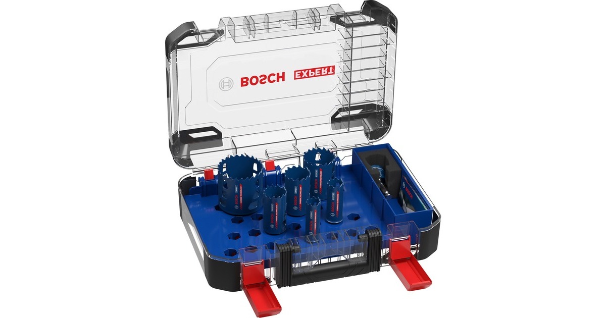 Bosch Expert Lochsägen-Set 'ToughMaterial', Ø 22-68mm, 9-teilig(mit Power Change Plus Adapter, Koffer)
