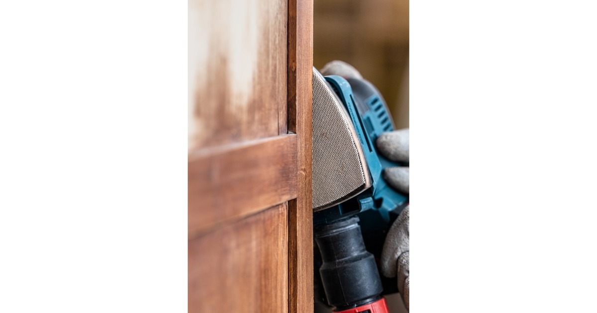 Bosch Expert M480 Netzstruktur-Schleifblatt 93mm, K100(5 Stück, für Deltaschleifer)