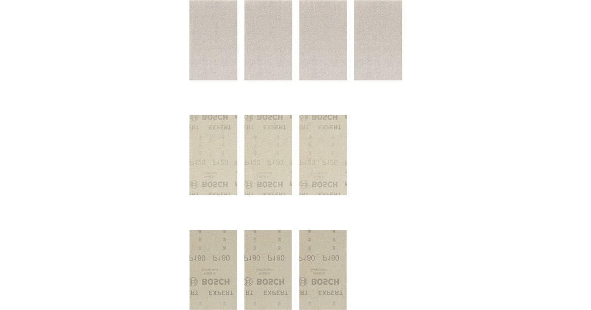 Bosch Expert M480 Netzstruktur-Schleifblatt-Set 80 x 133mm, K80 / 120 / 180(10-teilig, für Schwingschleifer)