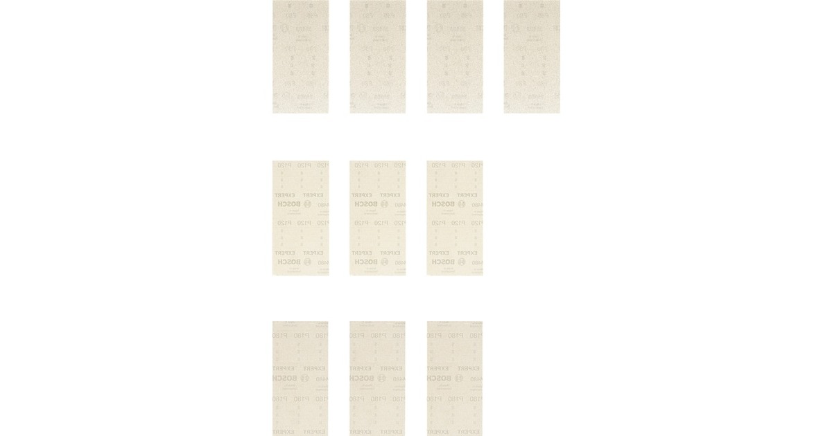 Bosch Expert M480 Netzstruktur-Schleifblatt-Set 93 x 186mm, K80 / 120 / 180(10-teilig, für Schwingschleifer)