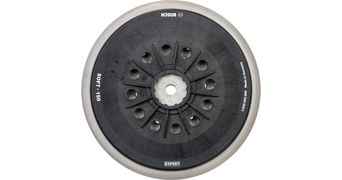 Bosch Expert Multiloch Stützteller, weich, Ø150mm, M8, Schleifteller(schwarz, für Bosch Exzenterschleifer)