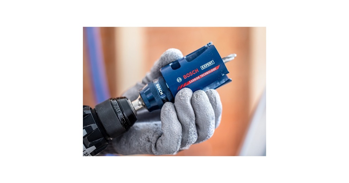 Bosch Expert Power Change Plus Adapter, Hex 11mm(blau, 2-teilig, mit HSS-G Zentrierbohrer Ø 7,15mm x105mm)