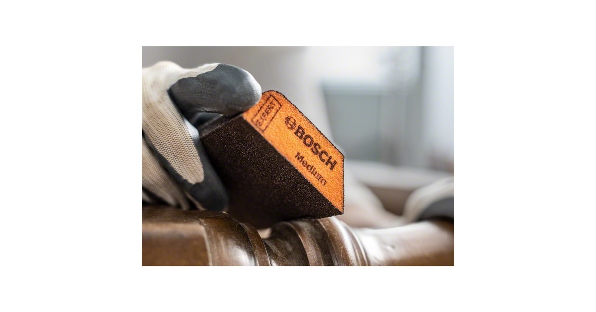 Bosch Expert S471 Standard Schleifblock, fein, Schleifschwamm(gelb, 97 x 69 x 26mm)