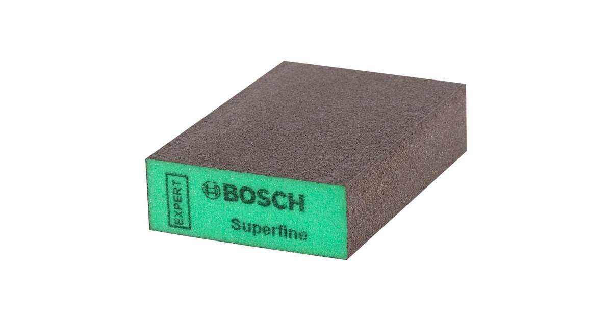 Bosch Expert S471 Standard Schleifblock, superfein, Schleifschwamm(grün, 97 x 69 x 26mm)