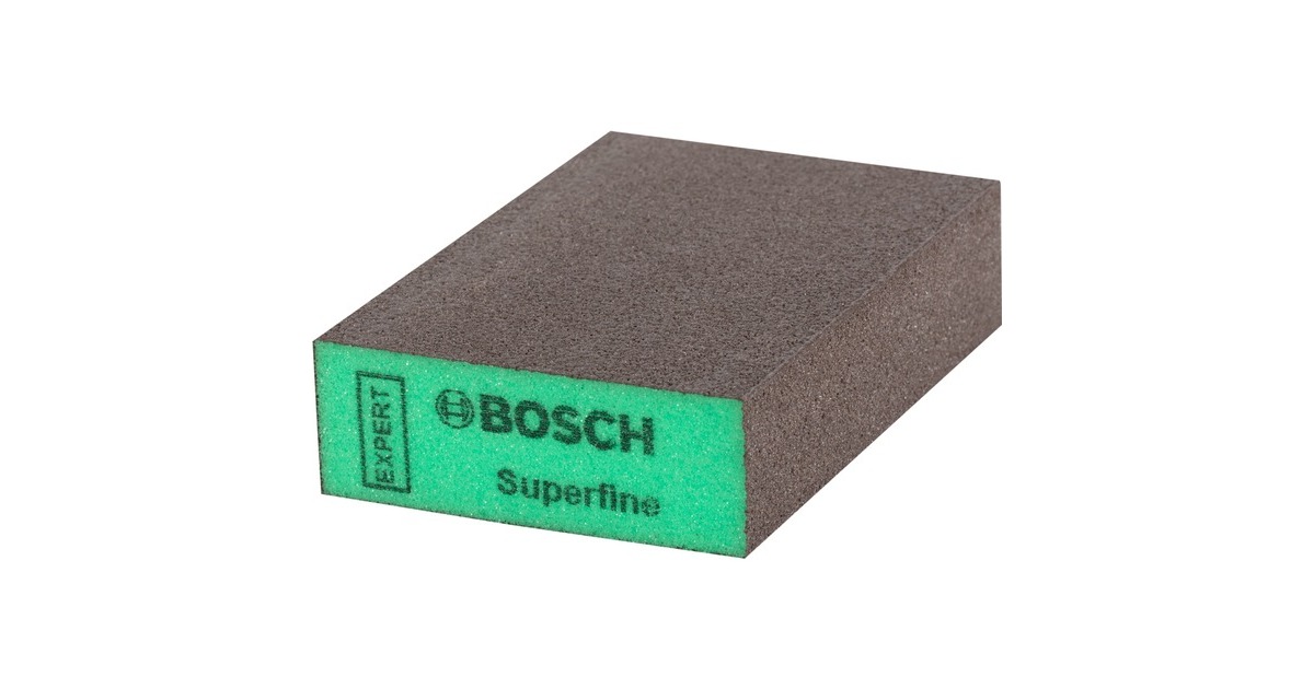 Bosch Expert S471 Standard Schleifblock, superfein, Schleifschwamm(grün, 97 x 69 x 26mm)