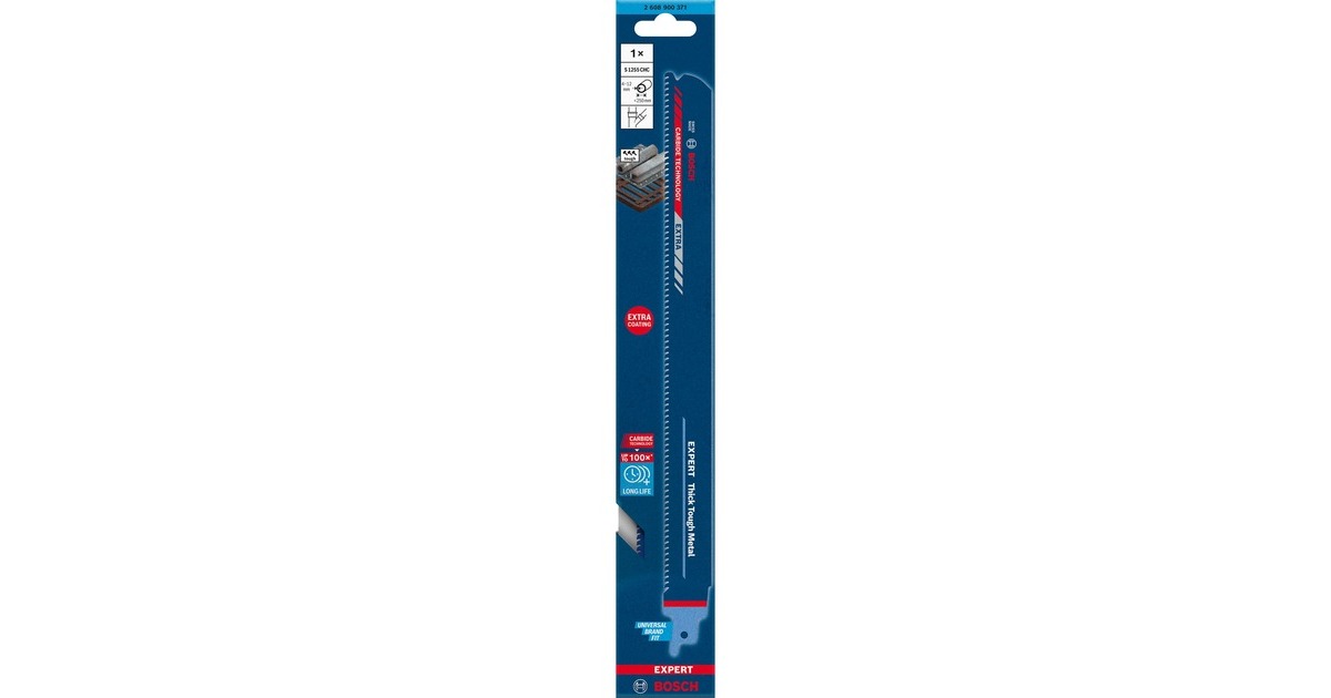 Bosch Expert Säbelsägeblatt ‘Thick Tough Metal’ S 1255 CHC(Länge 300mm)