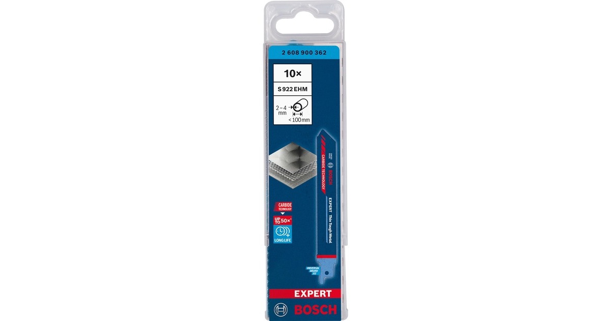 Bosch Expert Säbelsägeblatt ‘Thin Tough Metal’ S 922 EHM, 10 Stück(Länge 150mm)