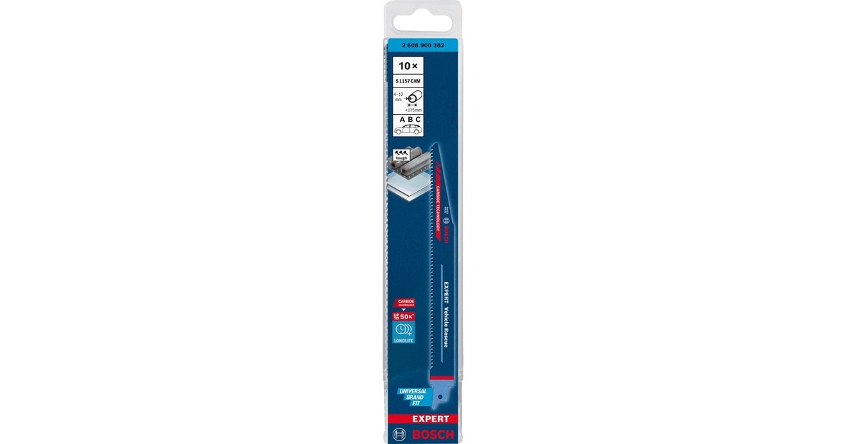 Bosch Expert Säbelsägeblatt ‘Vehicle Rescue’ S 1157 CHM, 10 Stück(Länge 225mm)