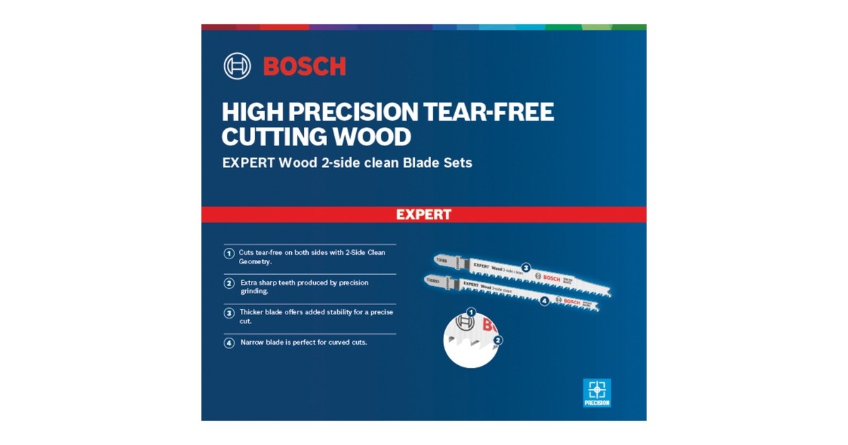 Bosch Expert Stichsägeblatt-Satz 'Wood 2-side clean', 3-teilig(2x T 308 B, 1x T 308 BO)