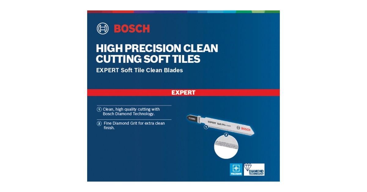 Bosch Expert Stichsägeblatt T 150 RD 'Soft Tile Clean'(3 Stück)