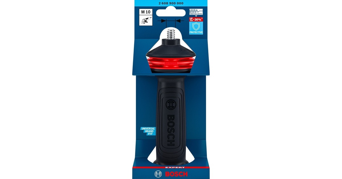 Bosch Expert Vibration Control Handgriff M10(schwarz/rot, für Winkelschleifer mit M10-Gewinde)