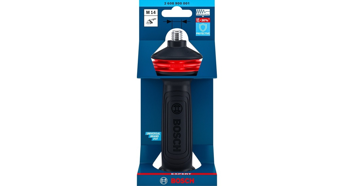 Bosch Expert Vibration Control Handgriff M14(schwarz/rot, für Winkelschleifer mit M14-Gewinde)