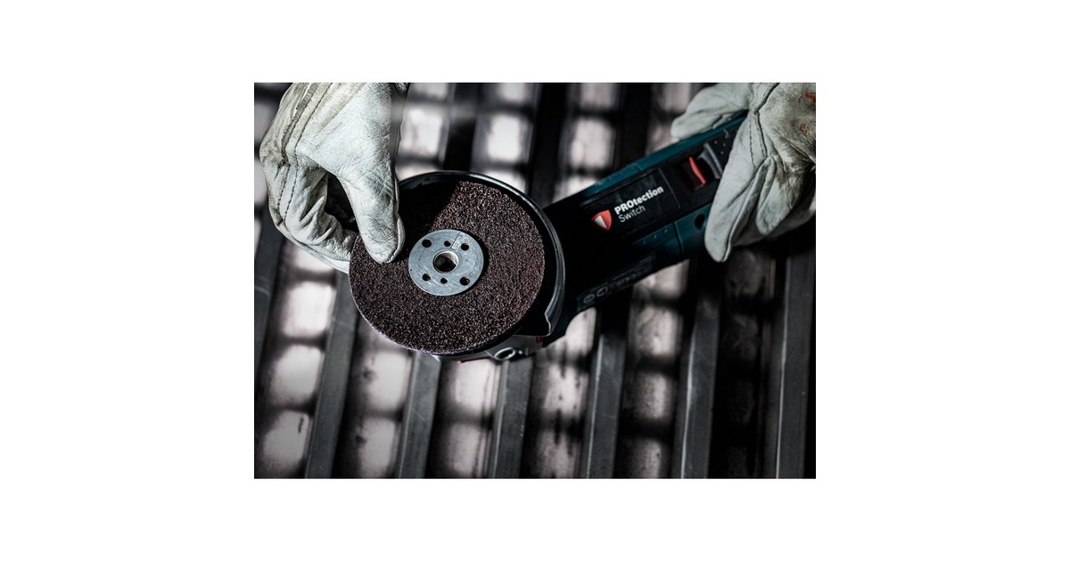 Bosch Expert Vlies-Schleifscheibe N477 SCM, Ø 100mm, grob(Bohrung Ø 16mm, für kleine Winkelschleifer)