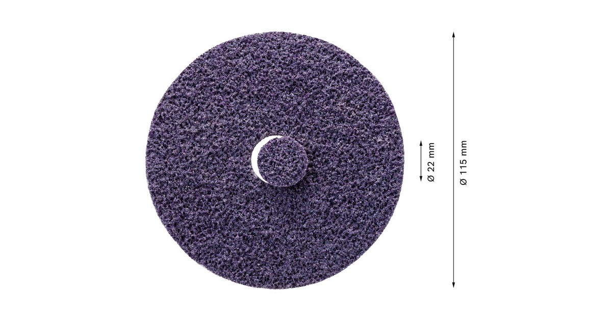 Bosch Expert Vlies-Schleifscheibe N477 SCM, Ø 115mm, extra grob(Bohrung Ø 22mm, für kleine Winkelschleifer)