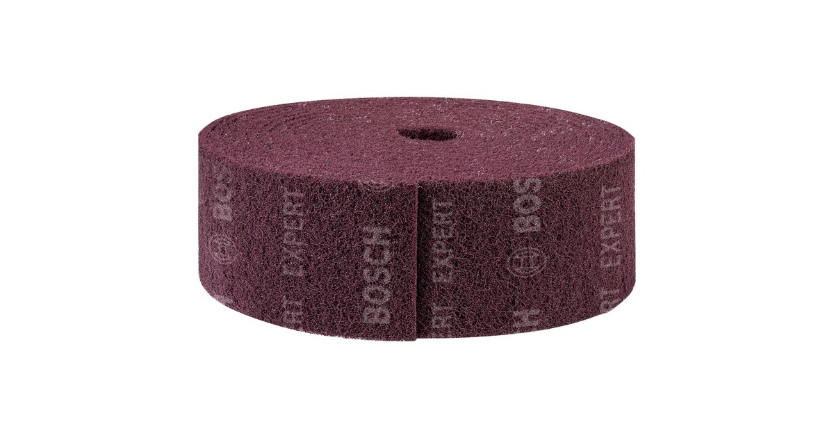 Bosch Expert Vliesrolle N880 Medium A, 115mmx10m, Schleifblatt(dunkelbraun, 10 Meter Rolle, zum Handschleifen)