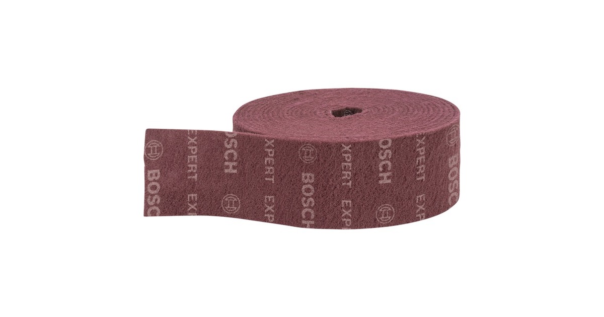 Bosch Expert Vliesrolle N880 Medium A, 115mmx10m, Schleifblatt(rot, 10 Meter Rolle, zum Handschleifen)