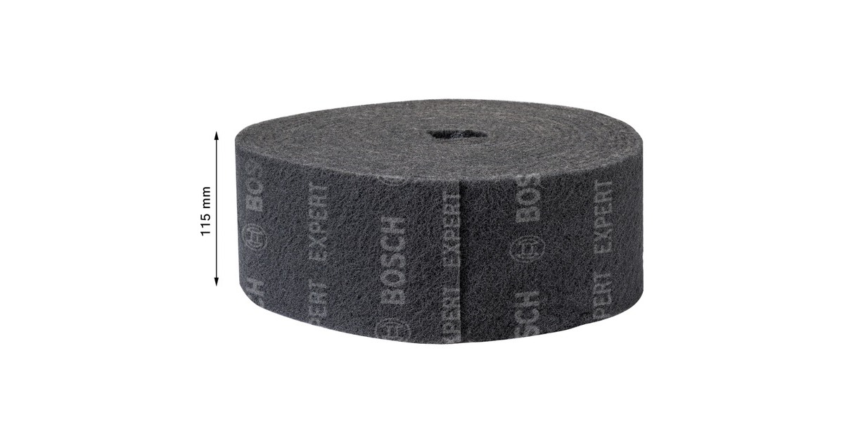 Bosch Expert Vliesrolle N880 Ultrafein S, 115mmx10m, Schleifblatt(grau, 10 Meter Rolle, zum Handschleifen)