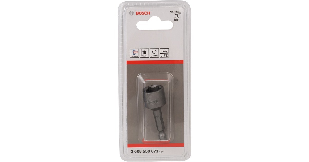 Bosch Extra Hart-Steckschlüssel SW 13, mit Magnet