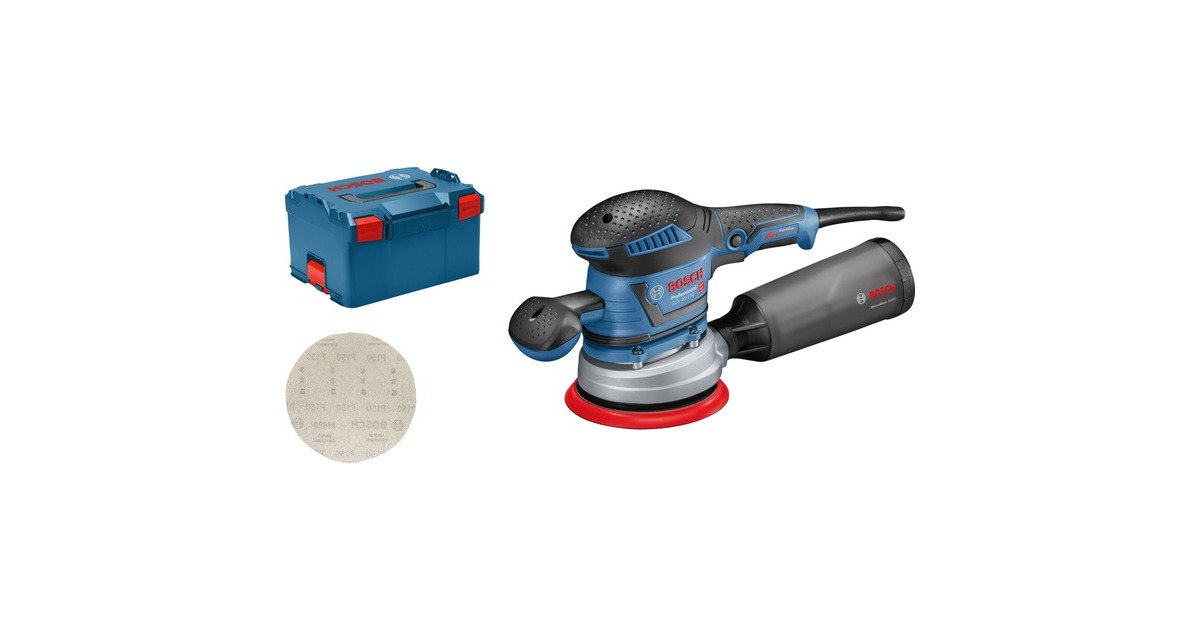 Bosch Exzenterschleifer GEX 40-150 Professional(blau/schwarz, 400 Watt, L-BOXX)